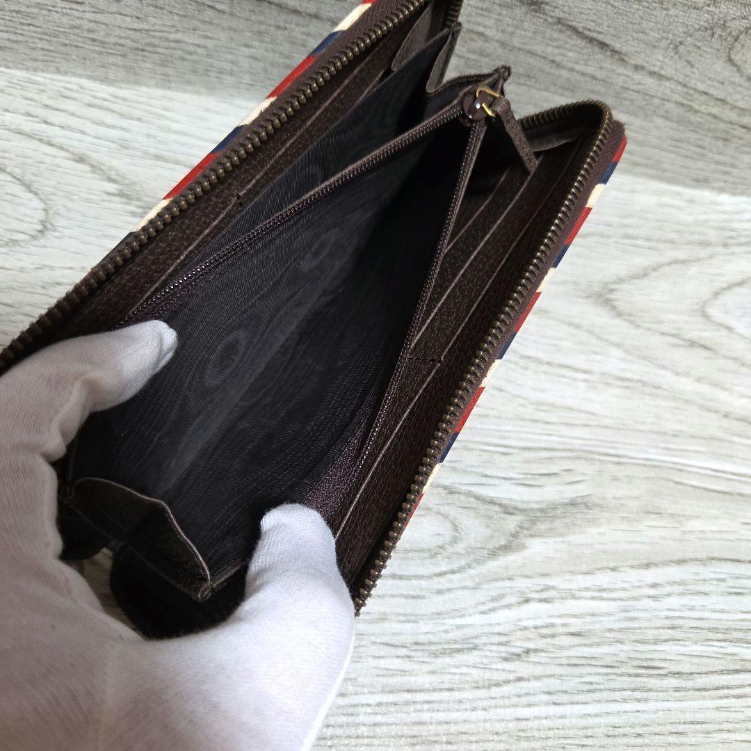 美品レア GUCCI クーリエ GGスプリーム ジップアラウンド ウォレット