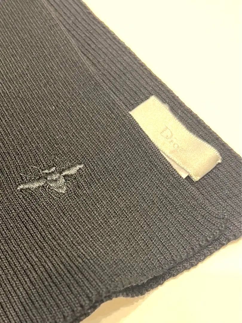 美品☆ディオール　ロングマフラー ストール BEE 蜂 ショール オム　ロゴ