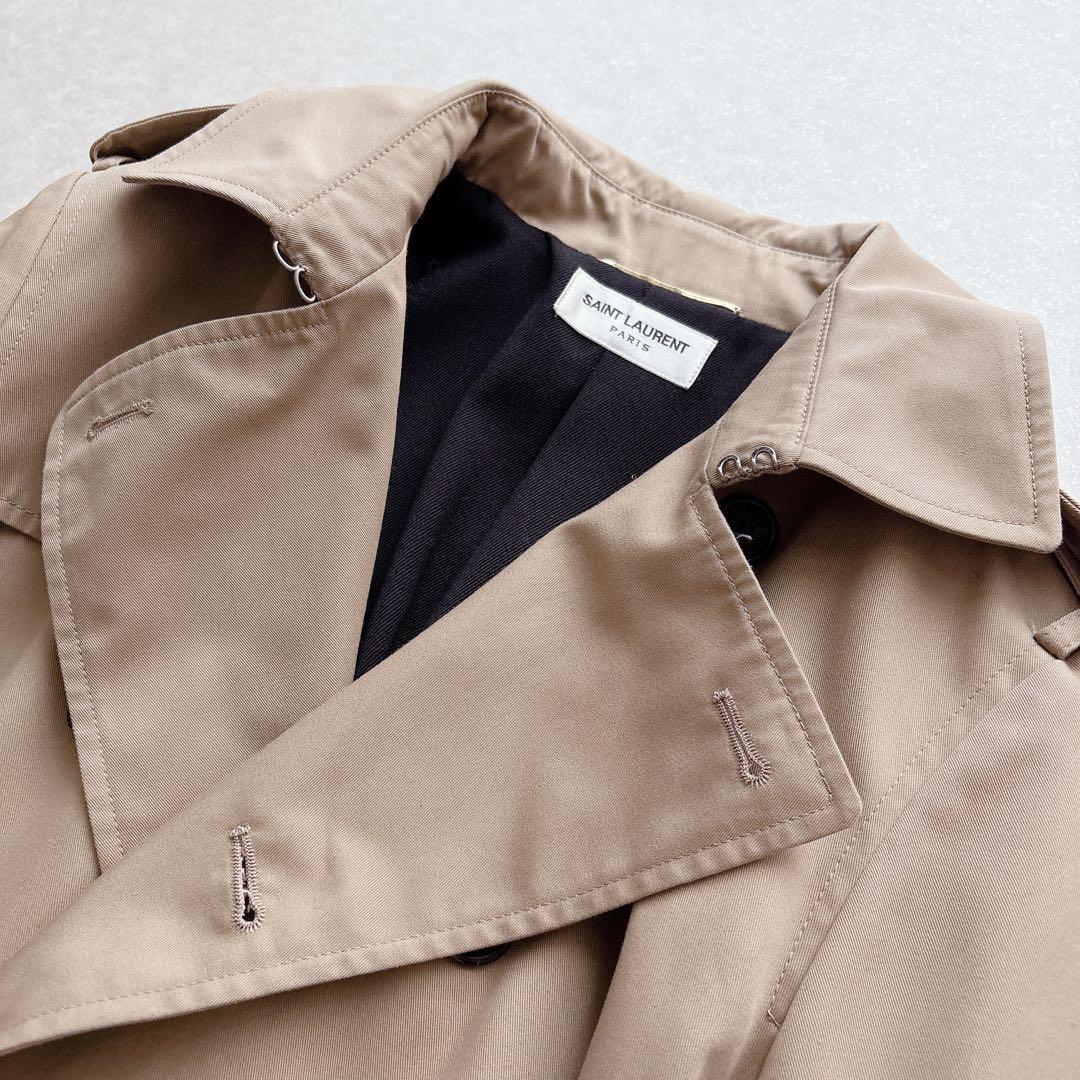 新品タグ★SAINT LAURENT｜定価30万 クラシックトレンチコート 40