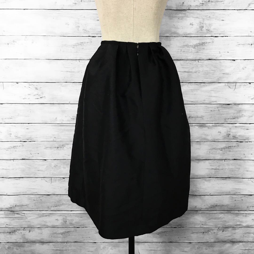 美品！ ヨーコチャン シルクウールスカート ブラック フリーサイズ 入学