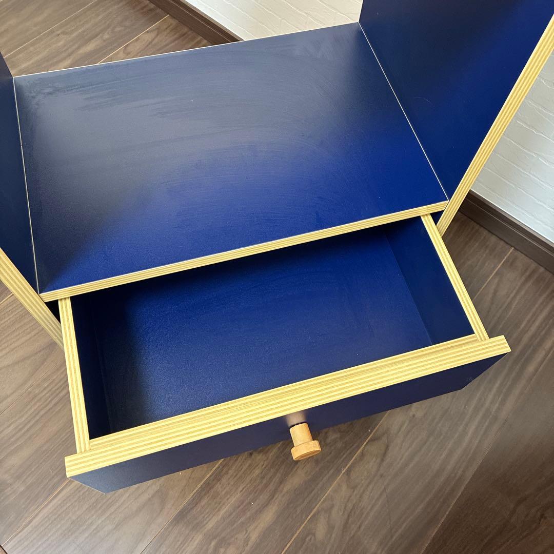 ランドセルラック　ネイビー 木製収納家具 北欧風　青　デニム