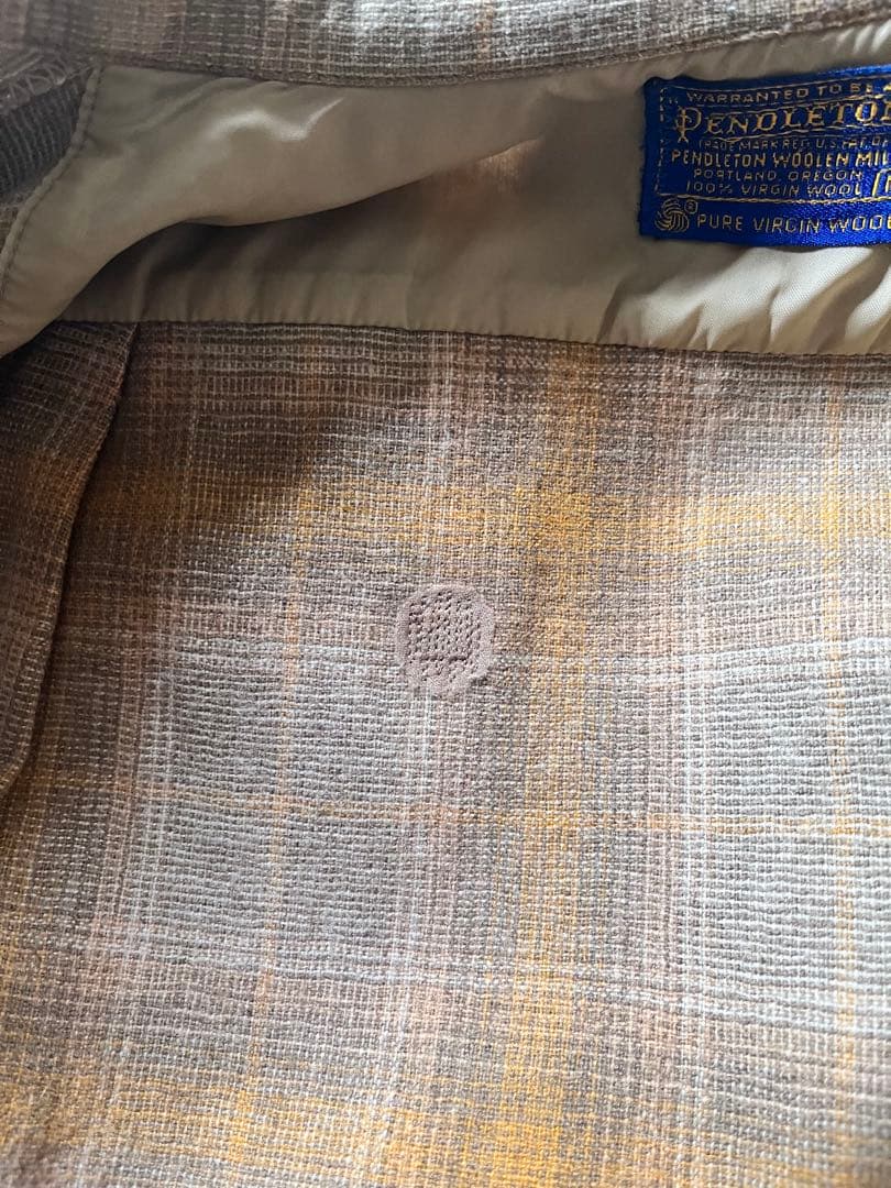 Pendleton 70s ウールオンブレチェックシャツ ブラウン×ベージュ