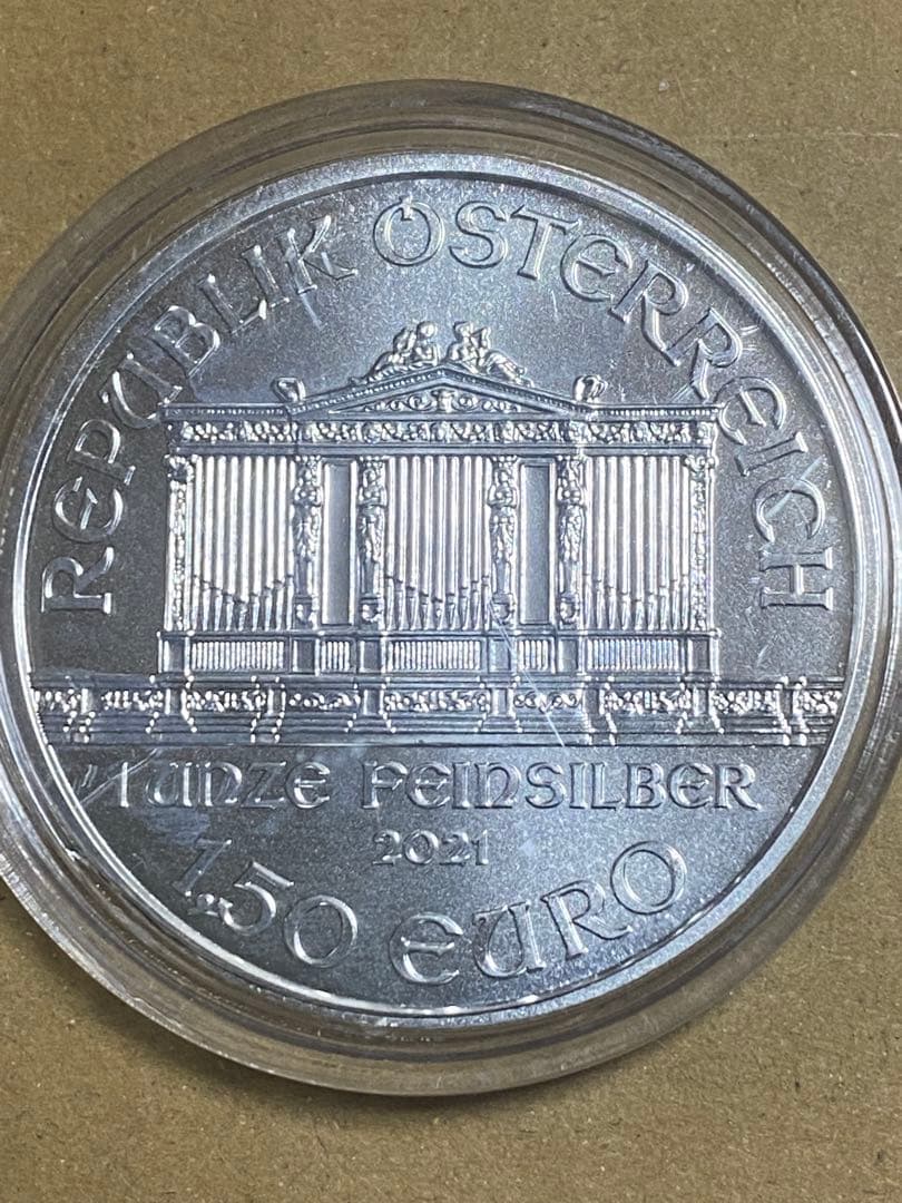 2021年 オーストリア ウィーン銀貨1オンス(純銀) カプセル付き