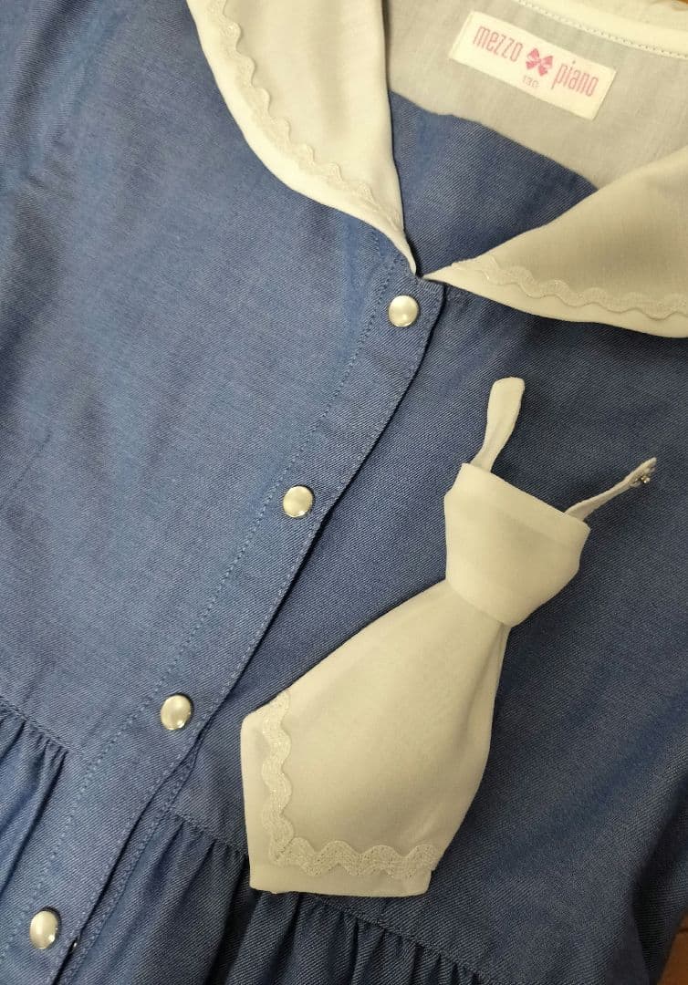 メゾピアノ 星座刺繍 セーラーワンピース 130