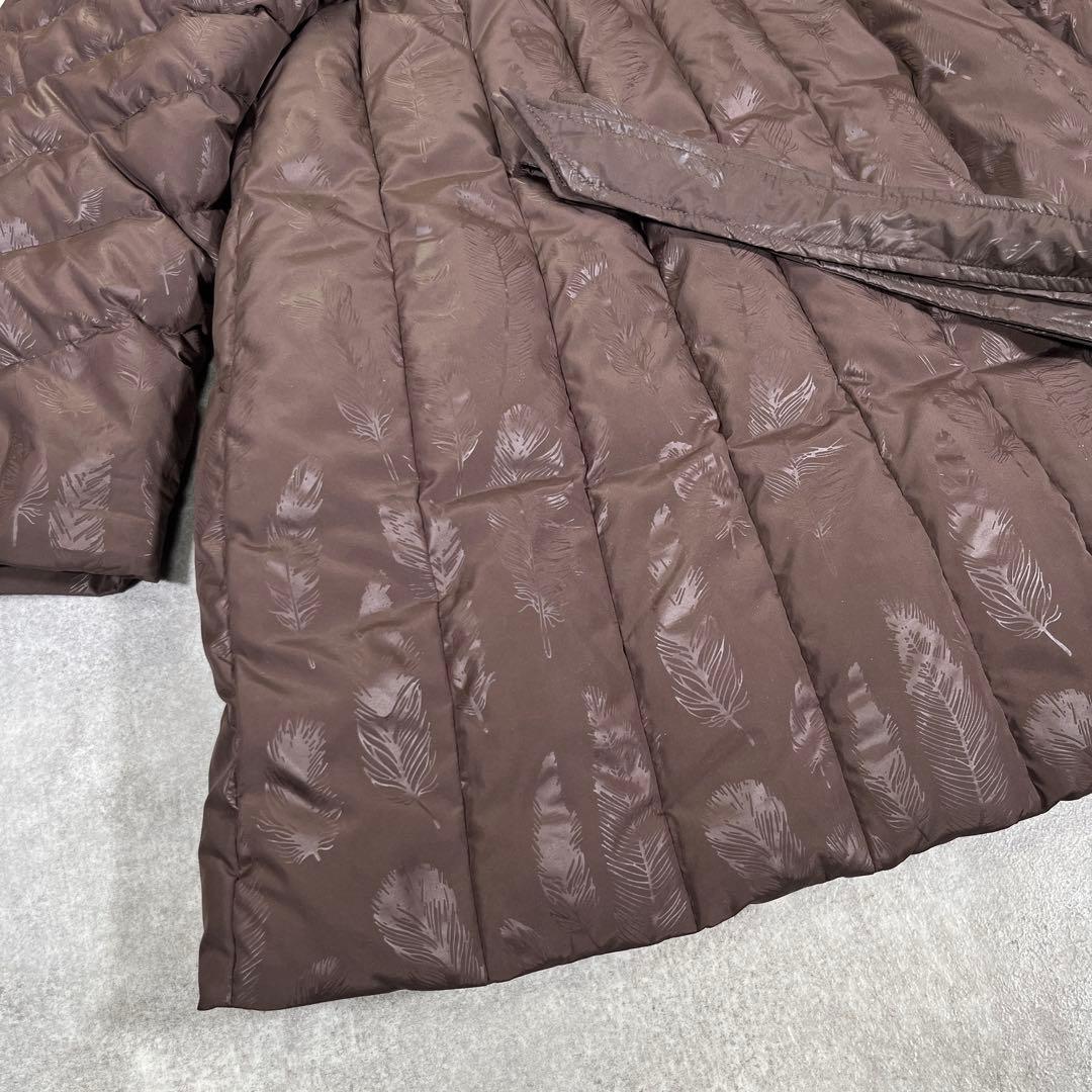 BALMAIN ダウンコート　ブラウン　フェザー L　フォックスファー　3way