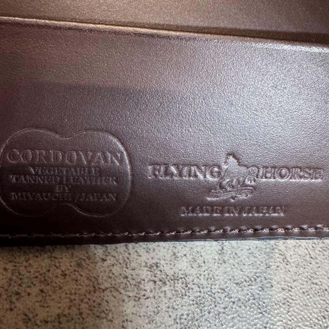 【新品未使用】FLYING HORSE コードバン　二つ折り財布　レザー　馬革