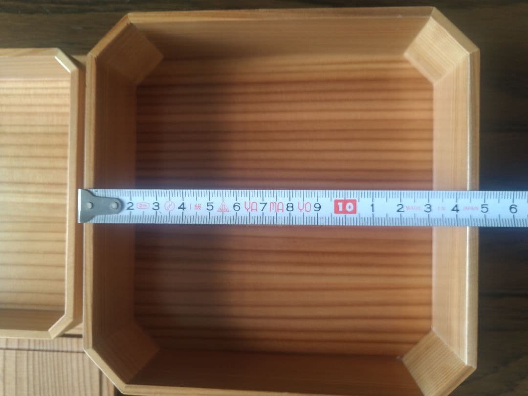 秋田杉 隅切三段重