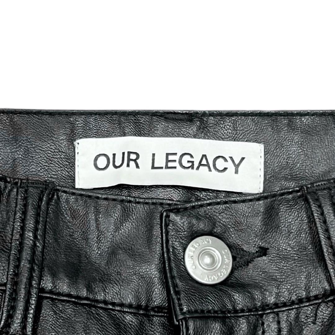 OUR LEGACY FORMAL MOTO CUT フェイクレザーパンツ
