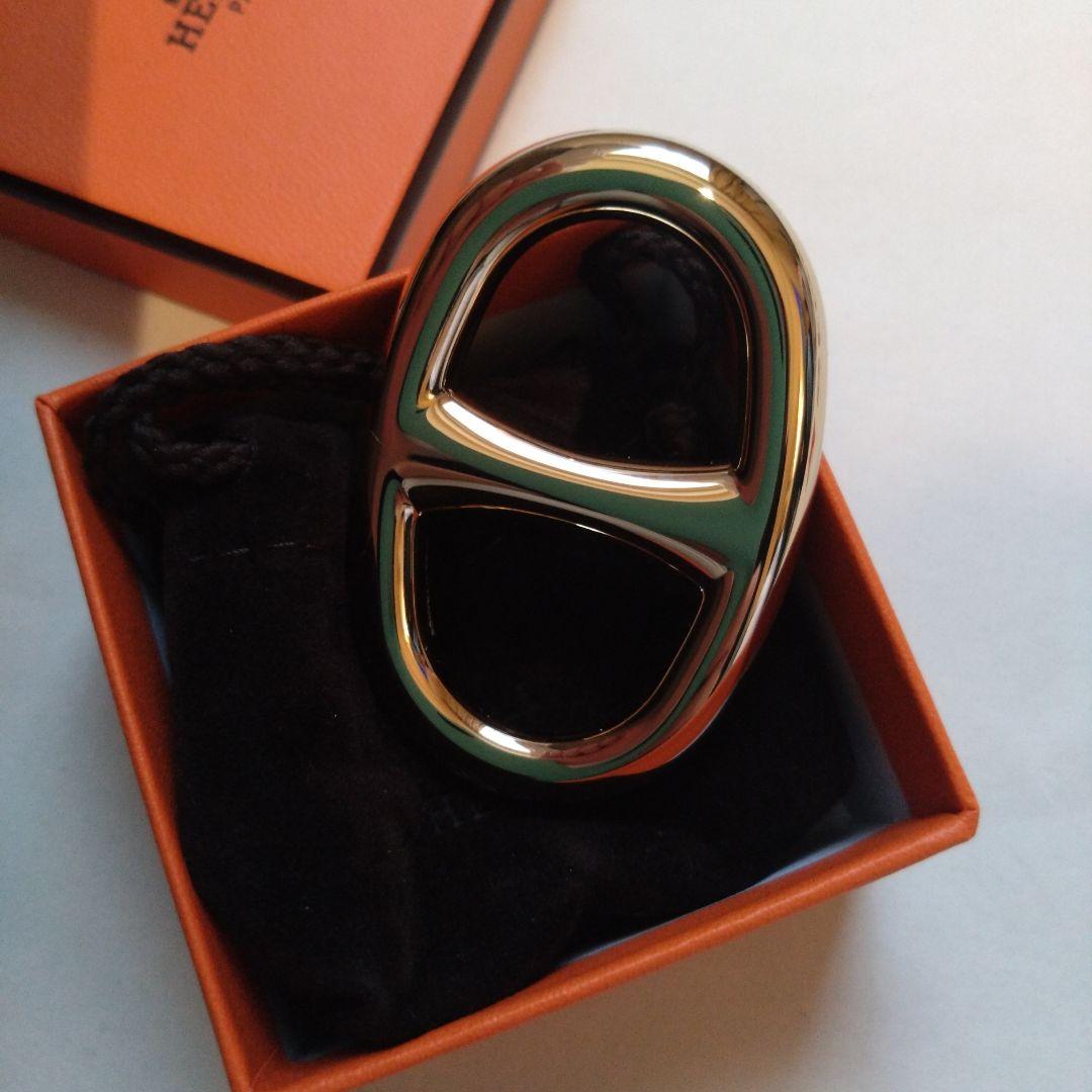 エルメス シェーヌダンクル スカーフリング ゴールド金具