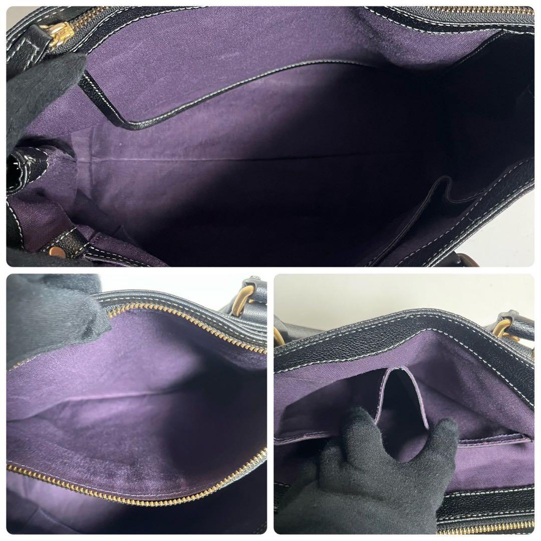 【未使用保管✨】土屋鞄 トートバッグ レザー 黒 A4収納可能　肩掛け