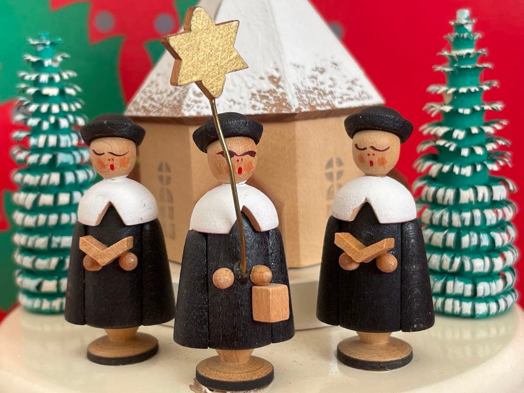 【ドイツ現地購入】クリスマスオルゴール 木製