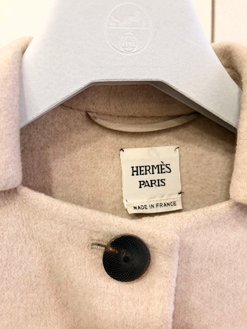 【美品】HERMÈS カシミヤ100％ ロングコート❤︎ベージュ❤︎静かなる贅沢