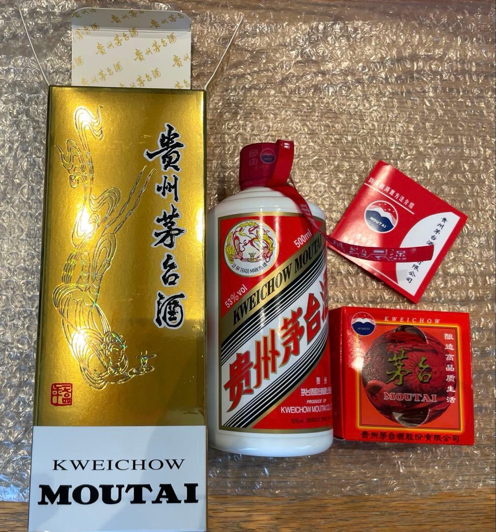 中国貴州茅台酒 2023年製 天女ラベル500ml 53％ （ミニグラス付）