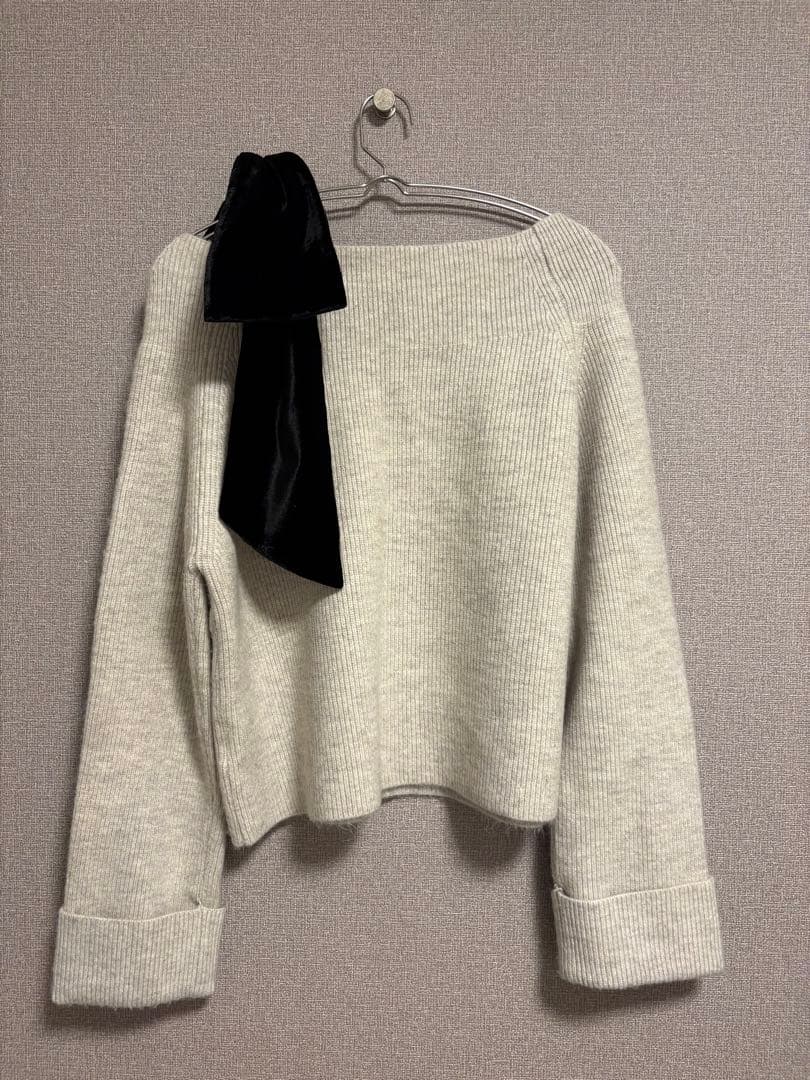 【美品】Apuweiser-richeベロアリボンゆるニット