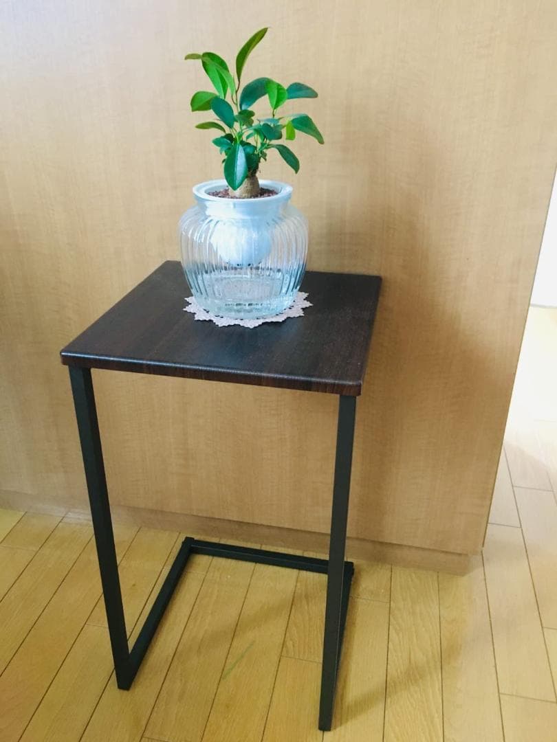 コンパクト　サイドテーブル　コの字　ベッドサイド