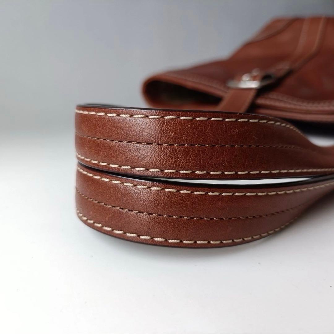 【ベッカム】コーチ 本革 レザートートバッグ ブラウン F11201