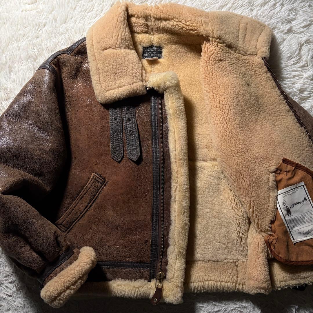 け*い様 【米国製】AVIREX フライトジャケット　B-3 ムートン　羊革　4