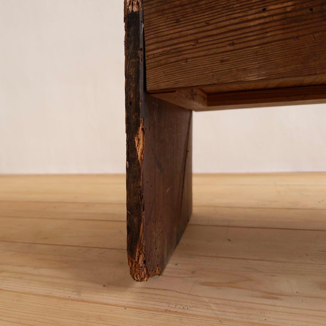 文机（カケあり）　ローデスク　無垢　古道具　古家具　アンティーク　ビンテージ