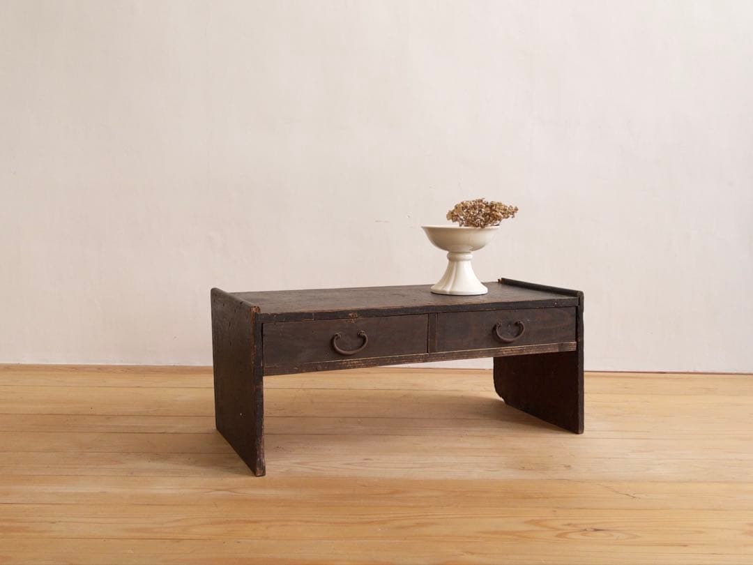 文机（カケあり）　ローデスク　無垢　古道具　古家具　アンティーク　ビンテージ