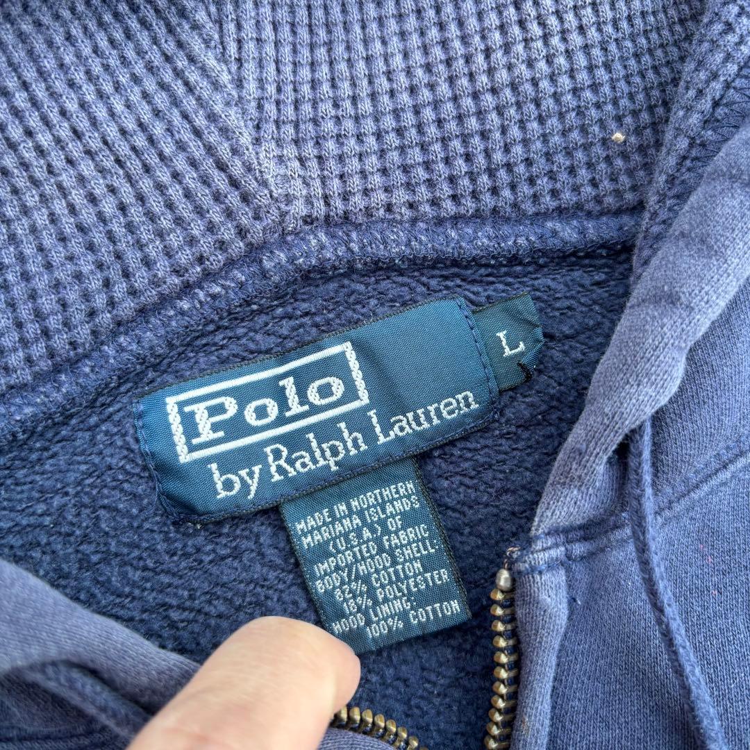 90s polo ralph lauren フェード ジップパーカー usa製