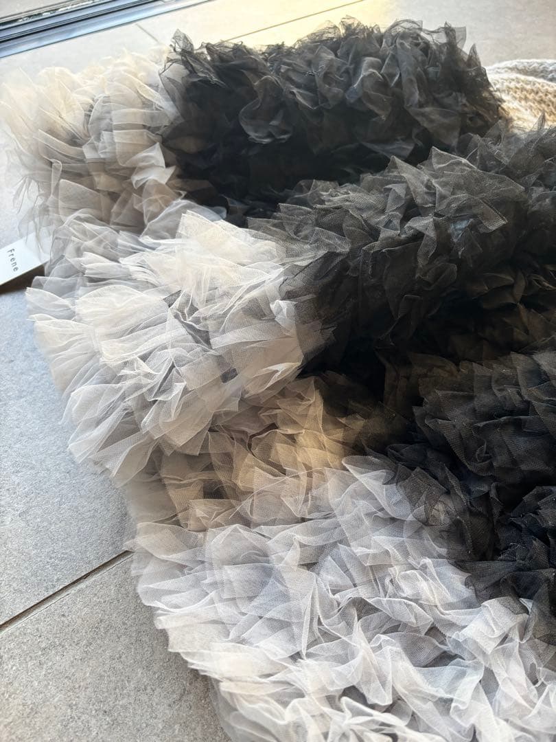 Frene ホイップチュールドッキングニットワンピ　試着のみのほぼ新品