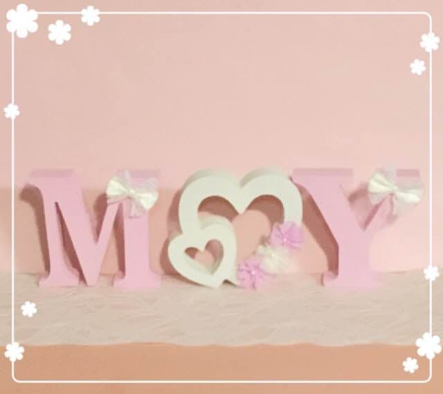 姉妹ママ☆イニシャルオブジェ