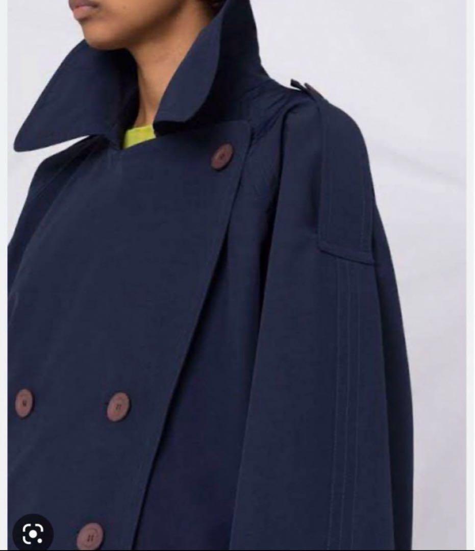 Acne Studios ネイビー クロップドトレンチコート