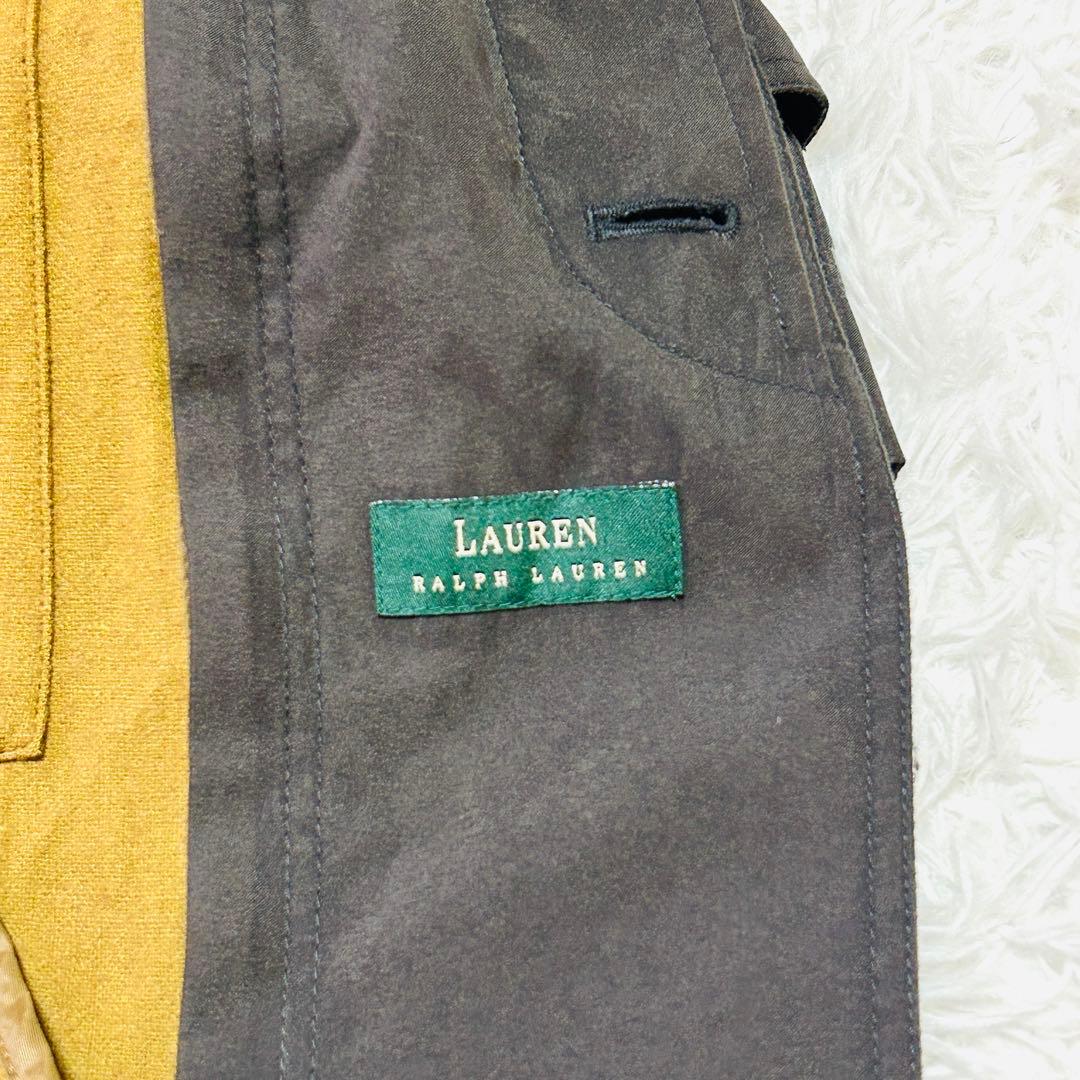 ローレンラルフローレン トレンチコート 黒 ロング丈 ライナー付き 532