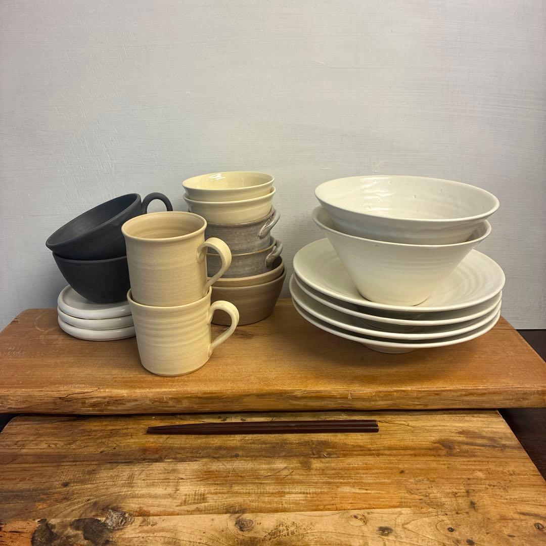 しゅな。新品　陶器　陶芸作家　プレート皿3枚　580