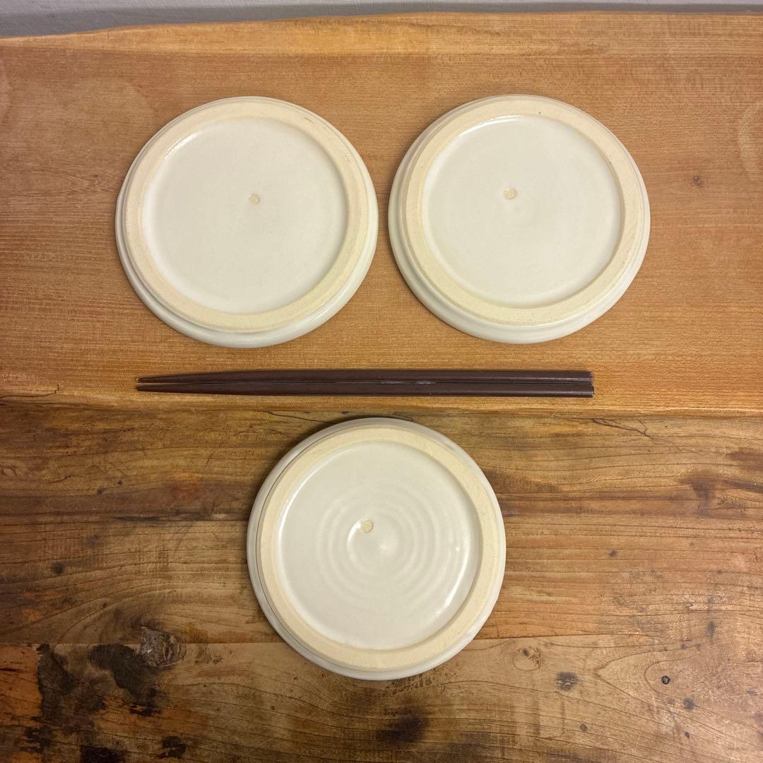 しゅな。新品　陶器　陶芸作家　プレート皿3枚　580