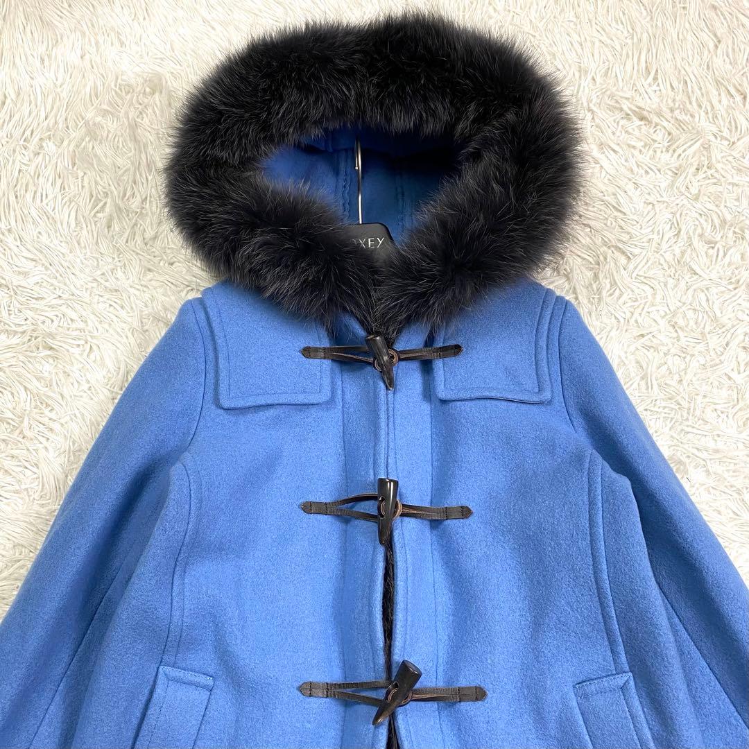 美品✨SHIPS フォックスファー カシミヤ混 ロングダッフルコート 2way