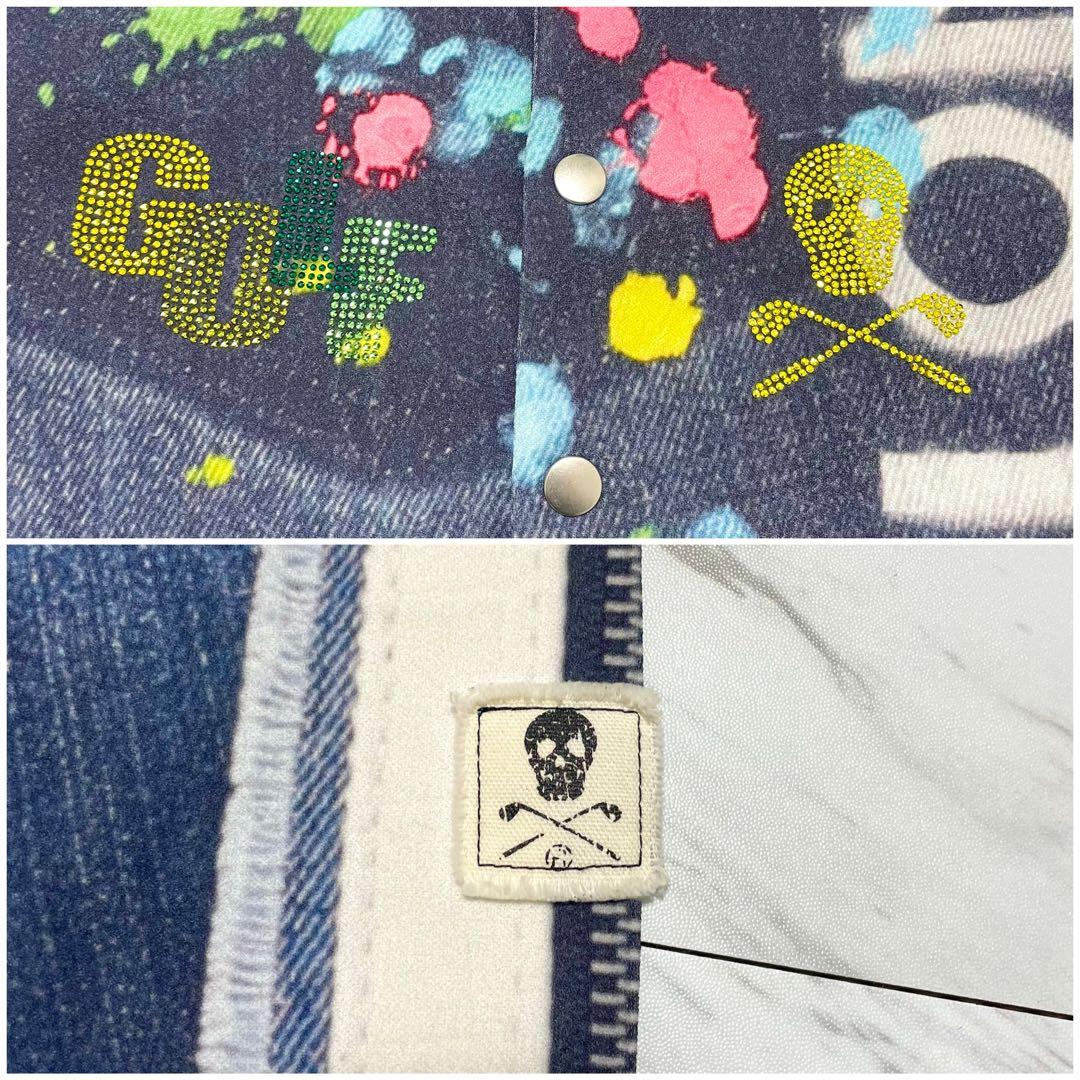 極美品 23SS⭐️マーク&ロナ ポロシャツ 木村拓哉着用モデル 総柄 ドクロ L