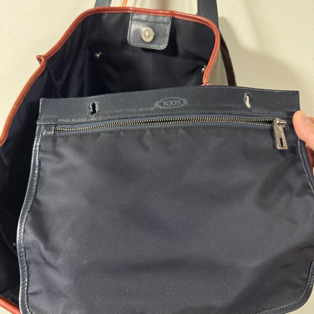 セール✨トッズ　TOD'S ゴンミーニ　トートバッグ　ネイビー