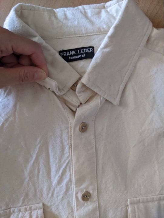 サイズS フランクリーダー ベッドリネンシャツ FRANK LEDER