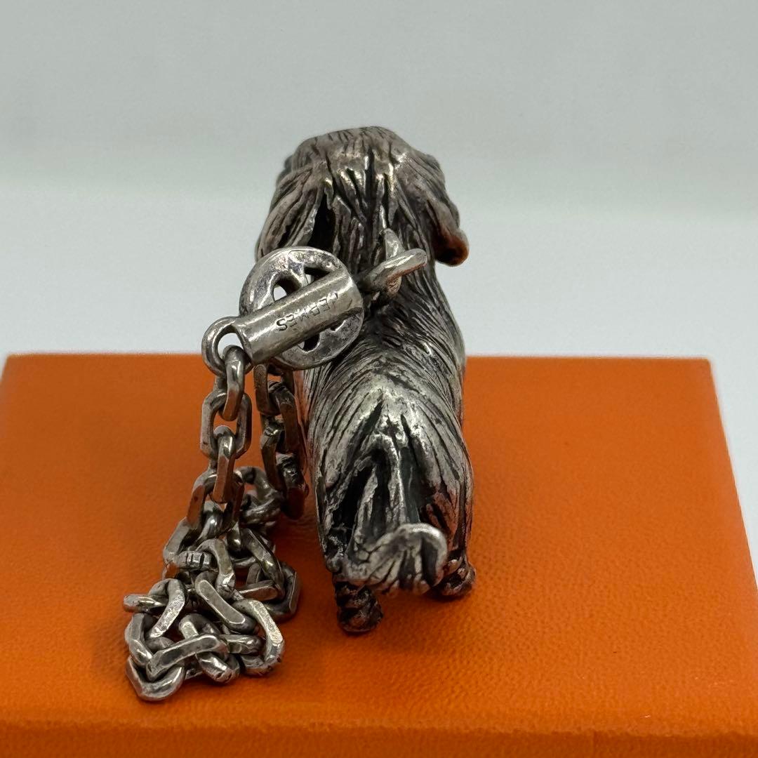 エルメス ヴィンテージ 犬 ダックスフンド キーホルダー チャーム 081879