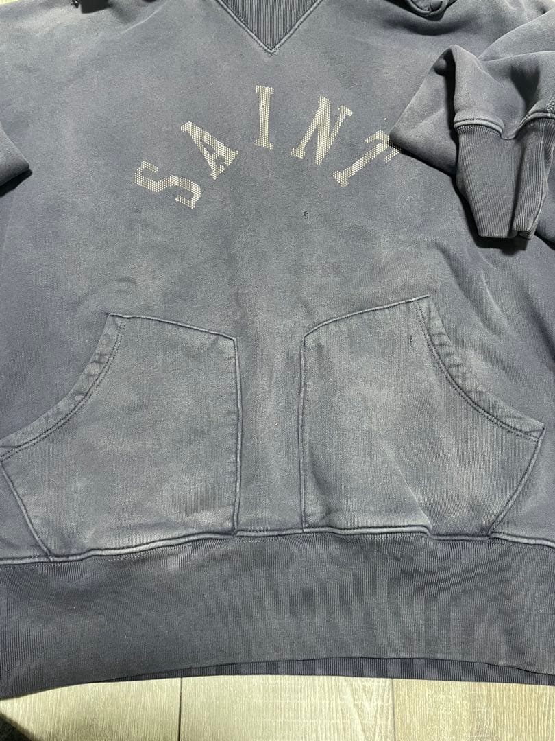 SAINT セントマイケル ベルベルジン パーカー ネイビー 紺 L キムタク着