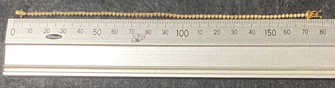 K18 ダイヤモンド テニスブレスレット 1.00ct 金 ゴールド