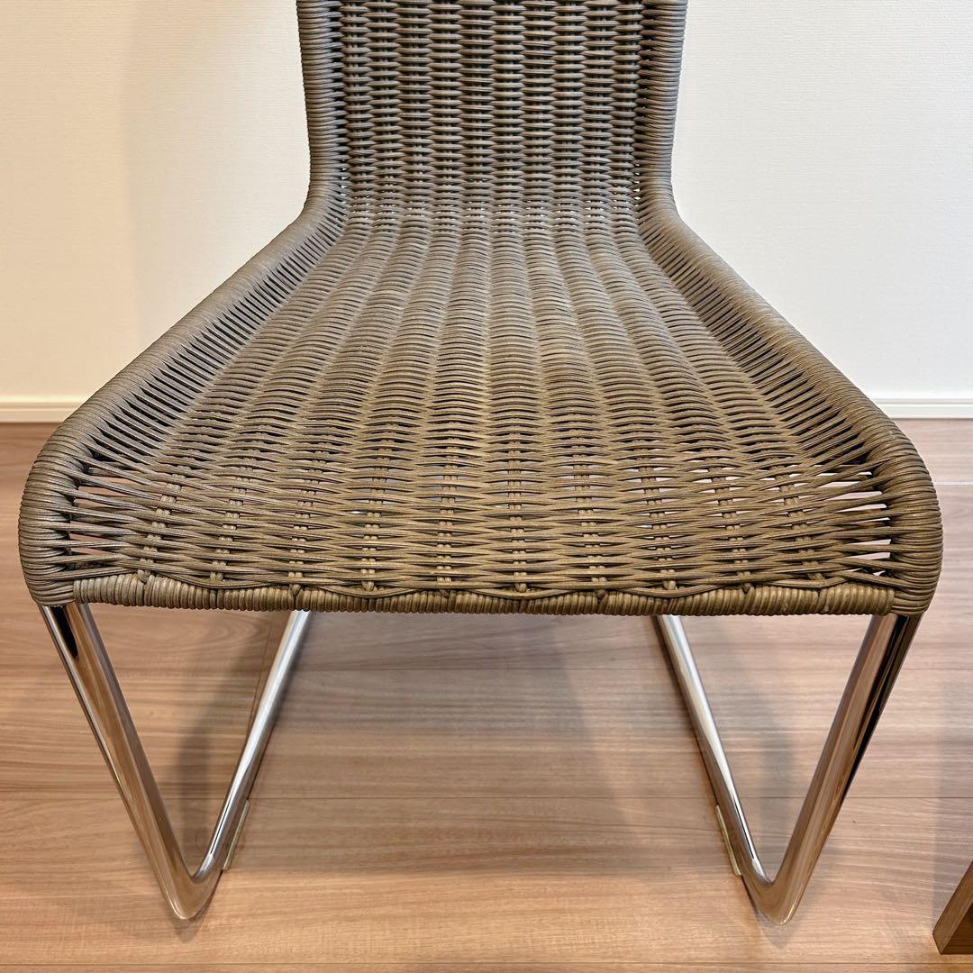 TECTA B20 チェア ドイツ製 グレー×藤×シルバー モダンデザイン