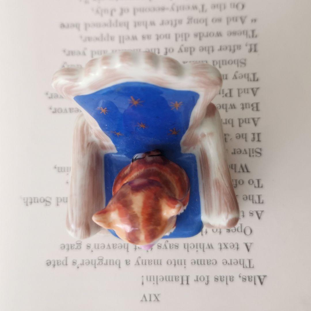 リモージュボックス　椅子と猫ちゃん　フランス製　トリンケットボックス