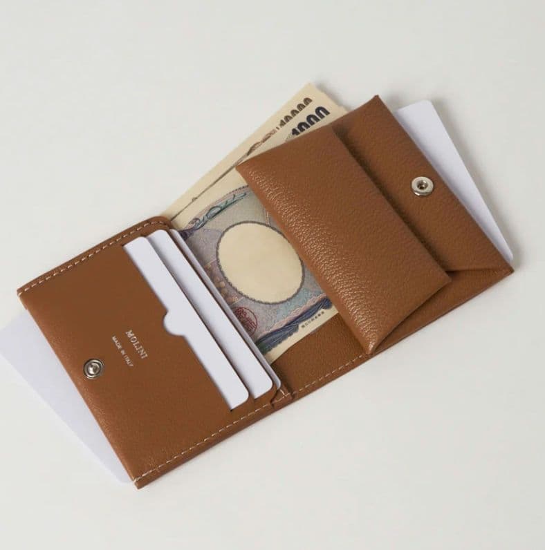 小物 MOLINI Bifold Compact Wallet - Camel