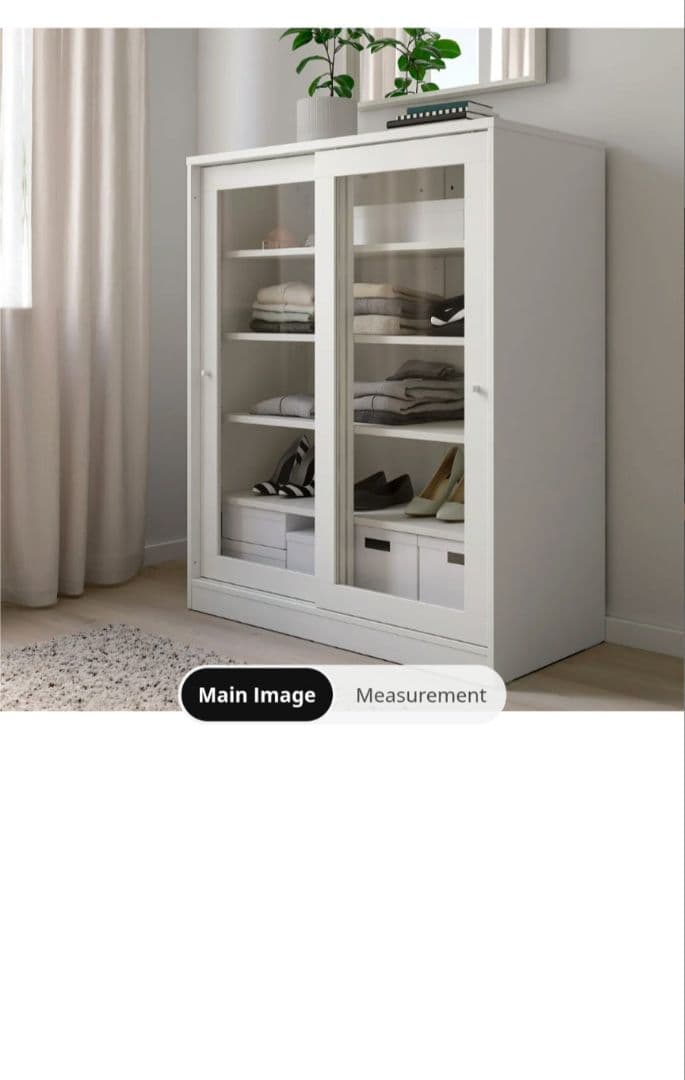IKEA SYVDE cabinet with glass doors ①
