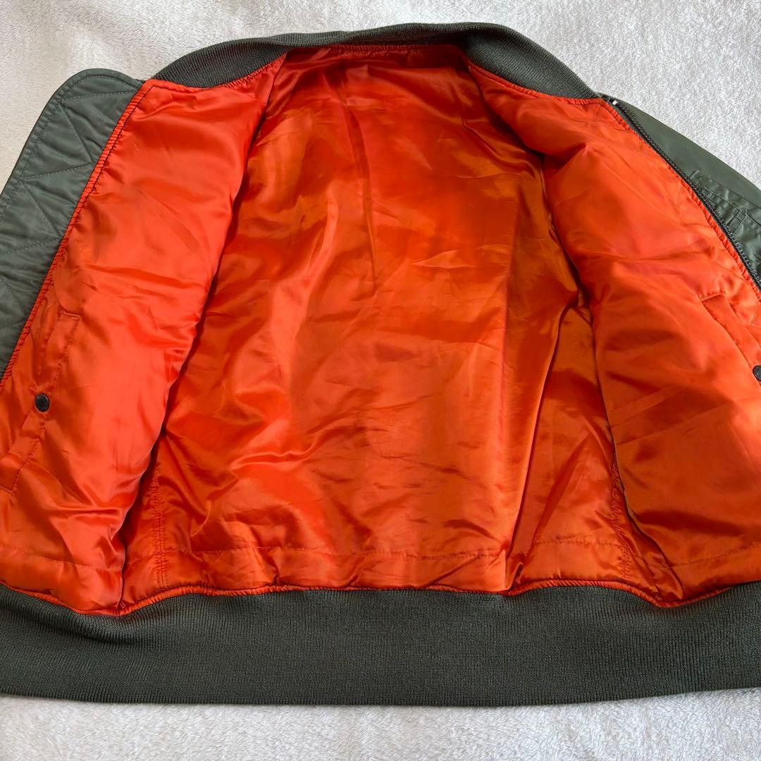 ✨️美品✨️ AVIREX アヴィレックス バック刺繍 MA-1 カーキ M