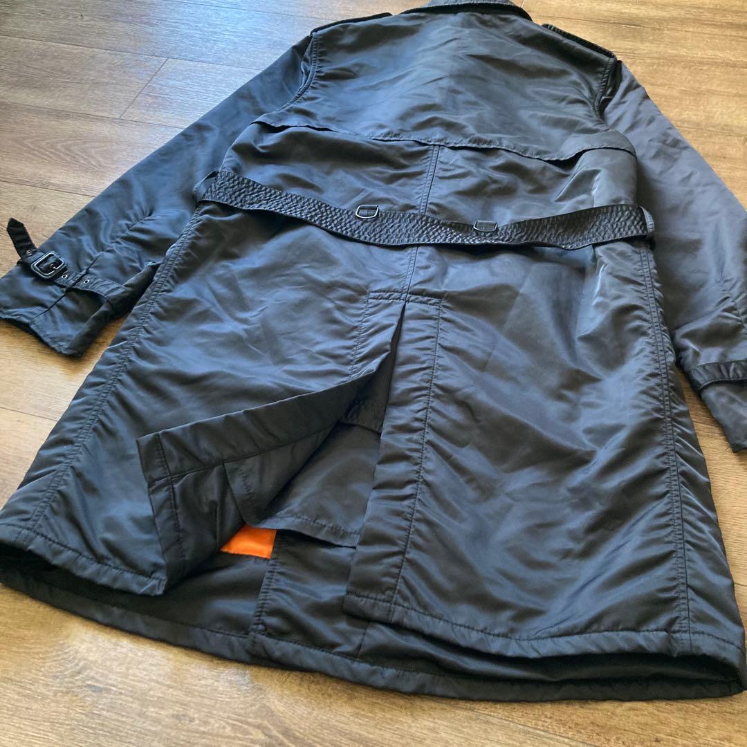 希少 AVIREX アヴィレックス フライトトレンチコート ベルト付 XL 黒