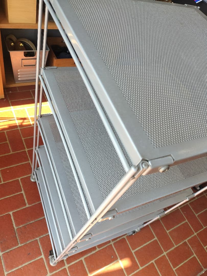 廃盤 無印良品 MUJI スチール ユニットシェルフ グレー メッシュ