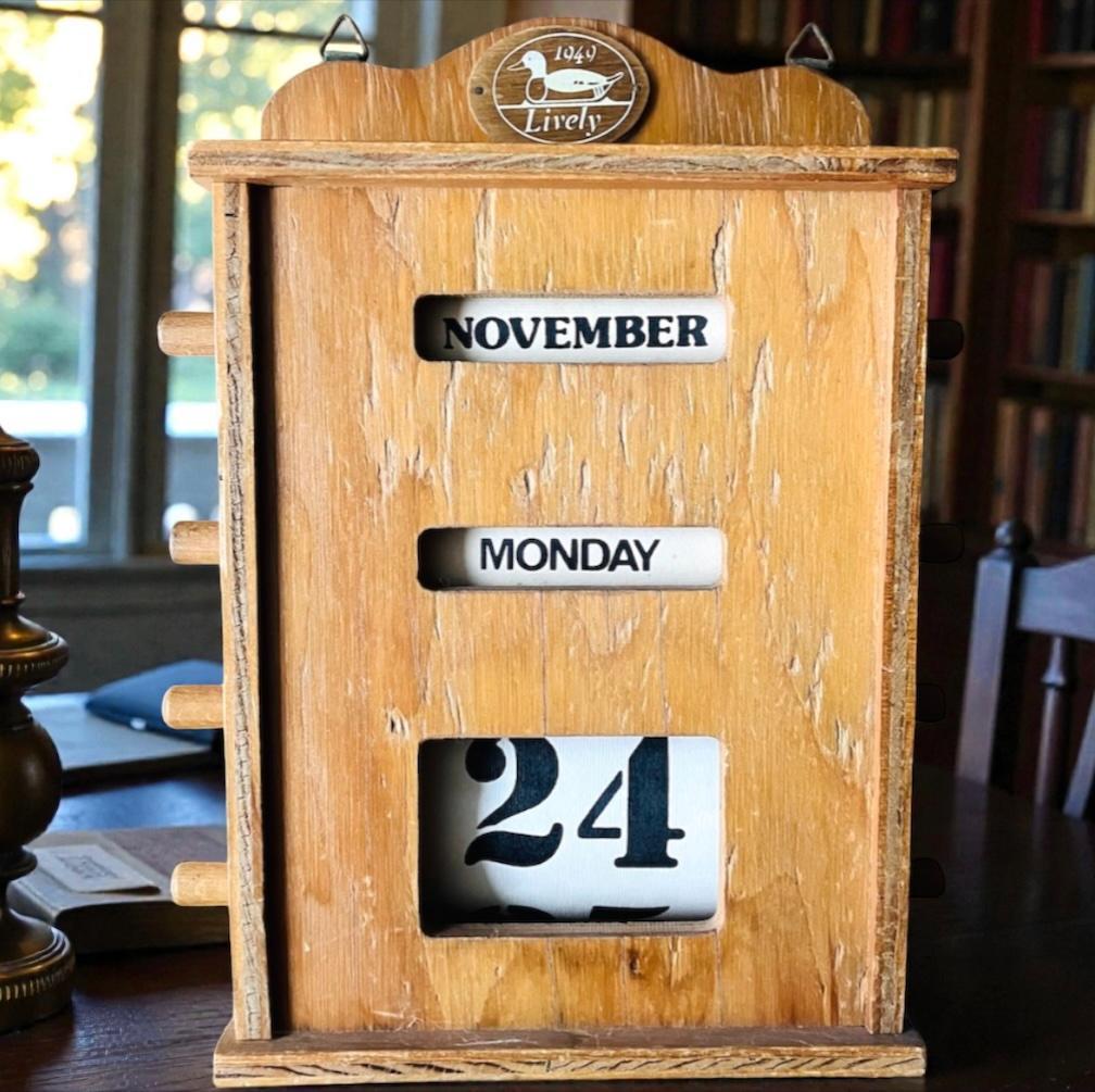 【限定価格】アンティーク 木製デスク 万年カレンダー 詳細不明