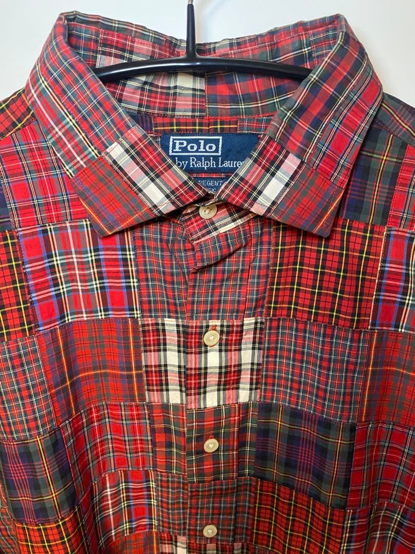 Ralph Lauren Polo パッチワーク マドラス ビッグシルエット