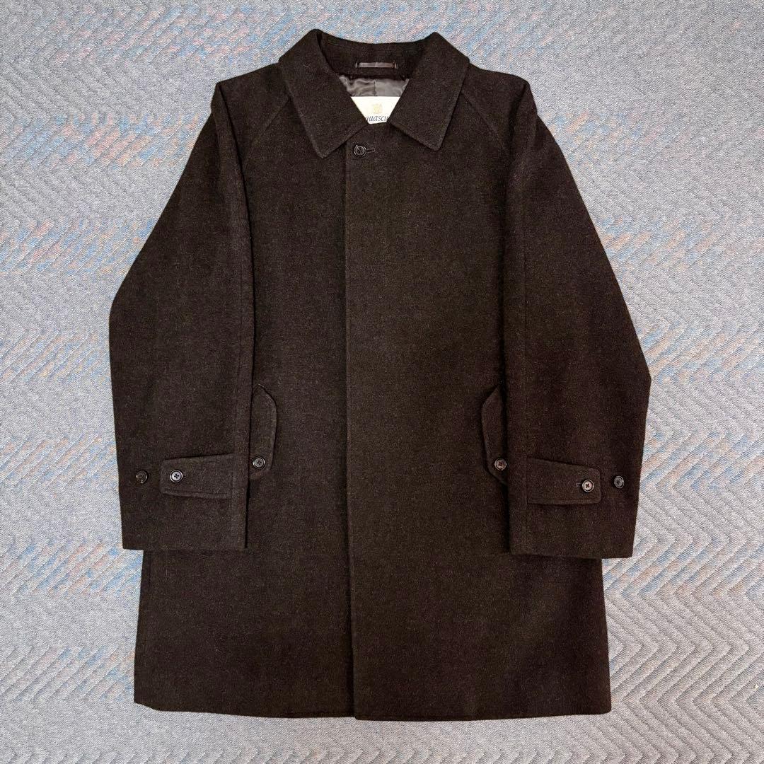 Aquascutum バルマカーン コート ステンカラー ブラウン カシミヤ