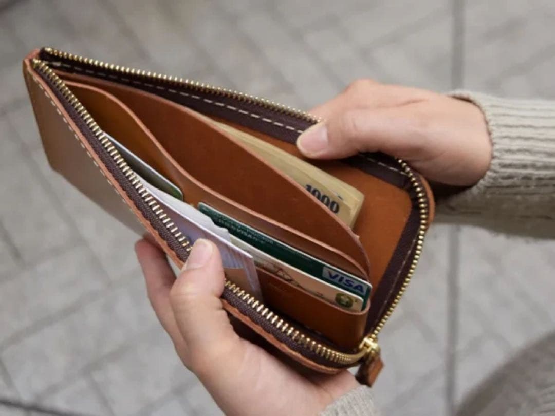 HERZ L字 ファスナー 長財布 新品未使用 ブラック 本革