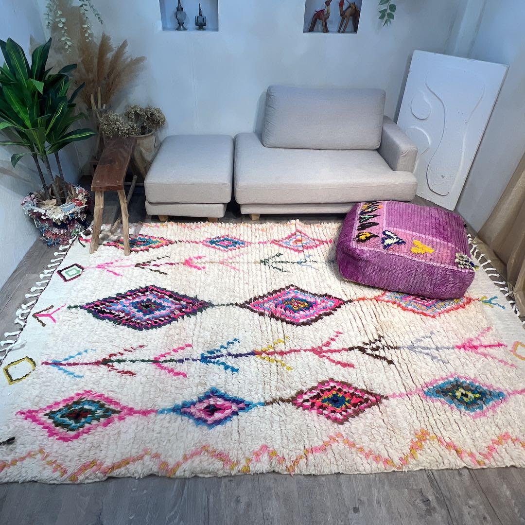 モロッコラグリメイク ハート プフ オットマンカバー 22000円