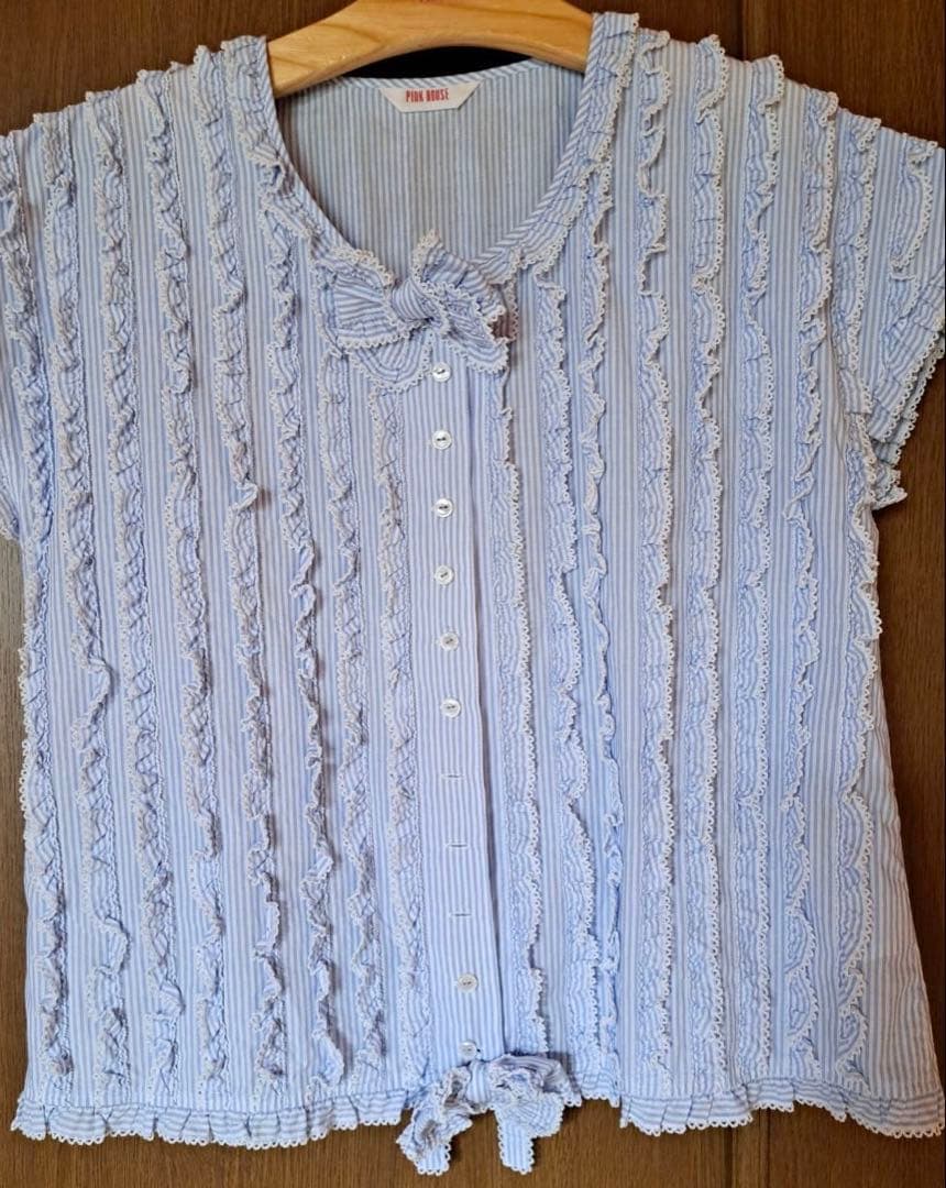 ピンクハウス　ピコフリルブラウス